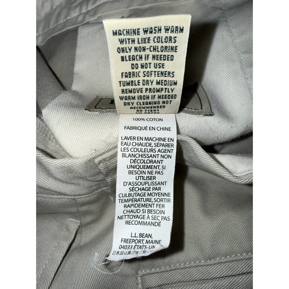 L.L.Bean Men 31 Chino Shorts Khaki Natural Fit Cotton Casual Outdoor Preppy Tan